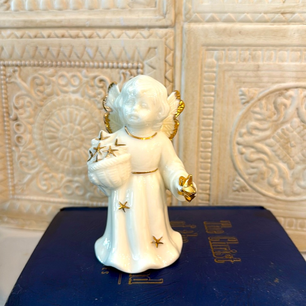 Angel Bell trimmed in gold. Dated 2001.